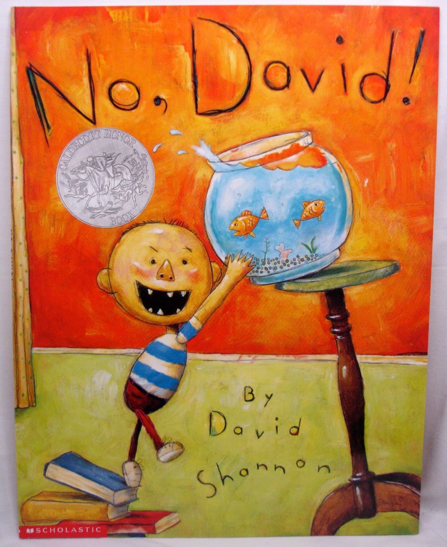 Capa do livro “No, David!” (Não, David!), de David Shannon