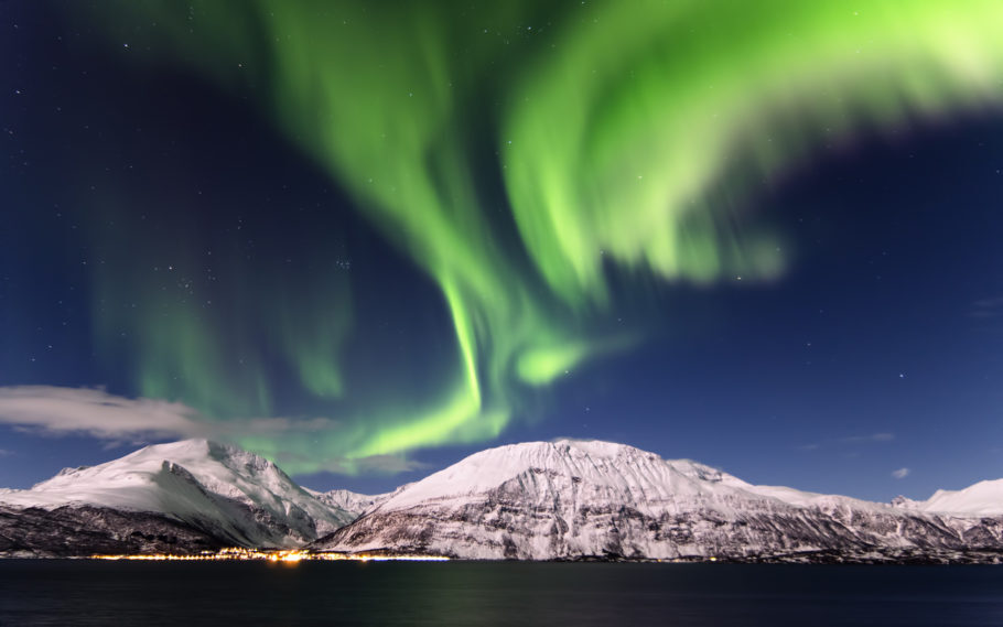 A cidade de Tromsø, na Noruega, é conhecida a capital da aurora boreal