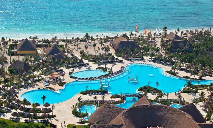 Vista panorâmica do Grand Palladium Colonial Resort & Spa, na Riviera Maia, no México