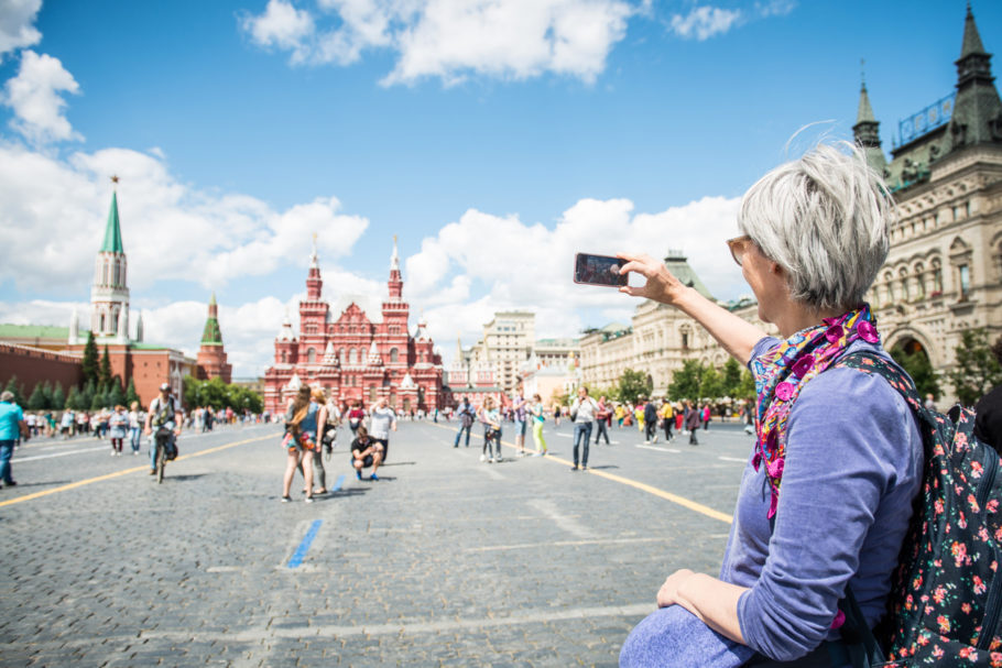 A Praça Vermelha, um dos cartões-postais de Moscou, na Rússia