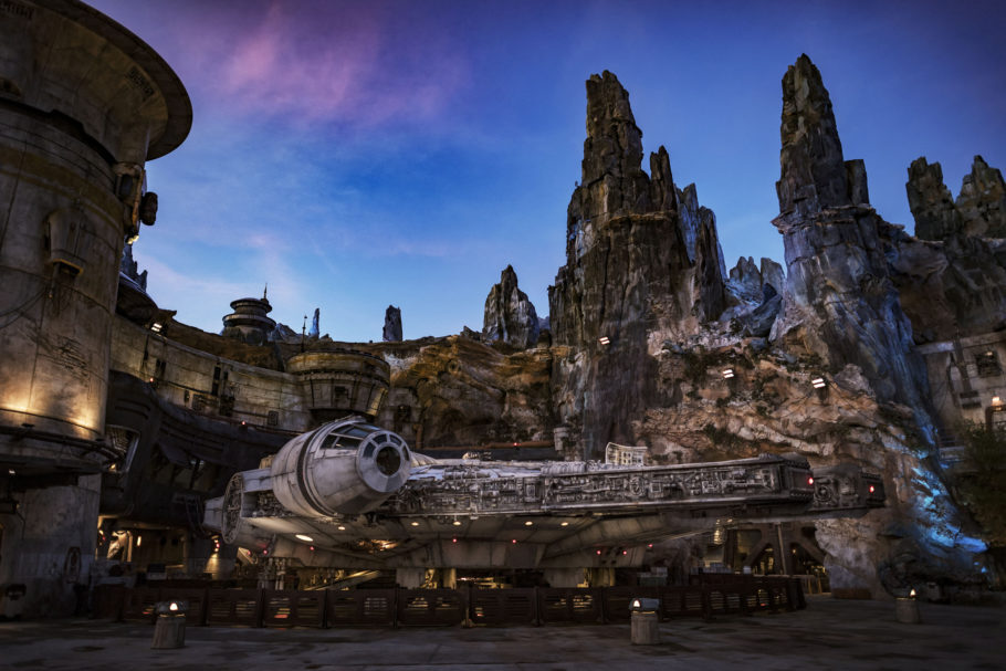 A Millennium Falcon: Smugglers Run é uma das atrações Star Wars: Galaxy’s Edge no Disney’s Hollywood Studios, em Orlando (EUA)
