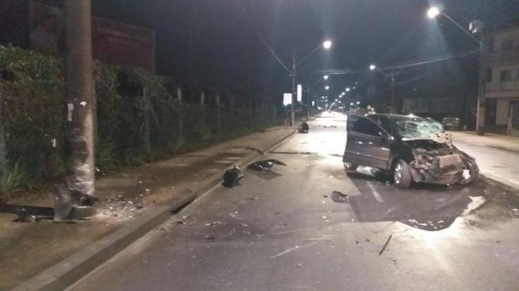  O acidente ocorreu na madrugada de segunda-feira em Joinville (SC)