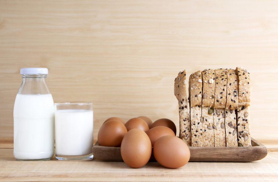 Leite, ovos e trigo estão entre os alimentos que mais causam alergia alimentar