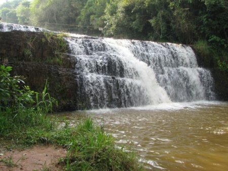 Cachoeira do escorregador, em São Pedro (SP)