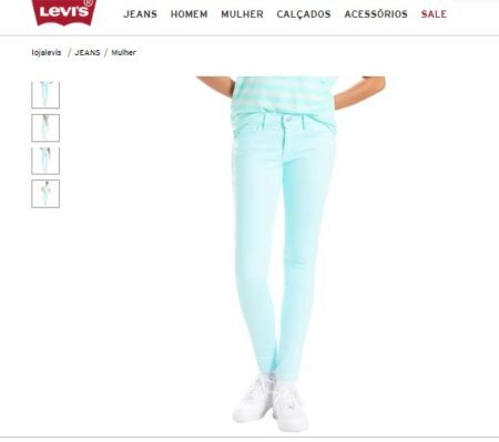 Calça Jeans Levis 710 Super Skinny por R$ 144,90