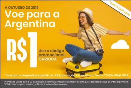Até 20/10, a companhia aérea low-cost argentina FlyBondi banca uma promoção que vai dar samba: com as taxas, o trecho sai por R$ 123