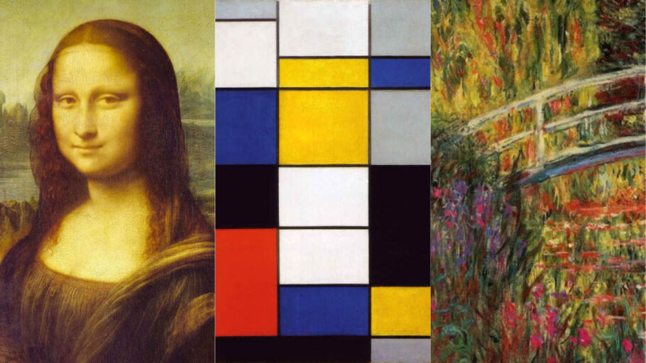 Leonardo da Vinci, Claude Monet e Piet Mondrian estão no Museu da Imaginação