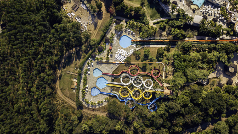 Vista aérea do Thermas Water Park