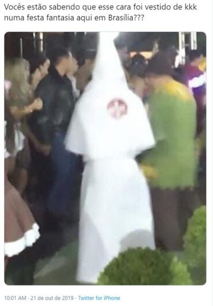 Fantasia de Ku Klux Klan em festa de academia gera revolta