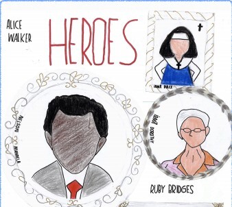 Capa da revista Heroes, criada pelos alunas da Escola Concept de Salvador