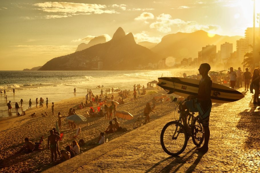 Vista da praia do Arpoador, no Rio de Janeiro