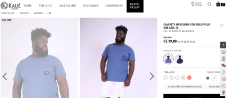 Camiseta Masculina Com Bolso Azul – Kauê Plus Size – 54% off