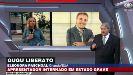 Eleonora Paschoal chorou ao vivo ao dar notícia sobre Gugu Liberato