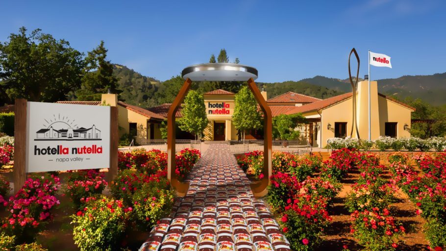  Fachada do Hotella Nutella, hotel pop-up que funcionará apenas um final de semana na Califórnia