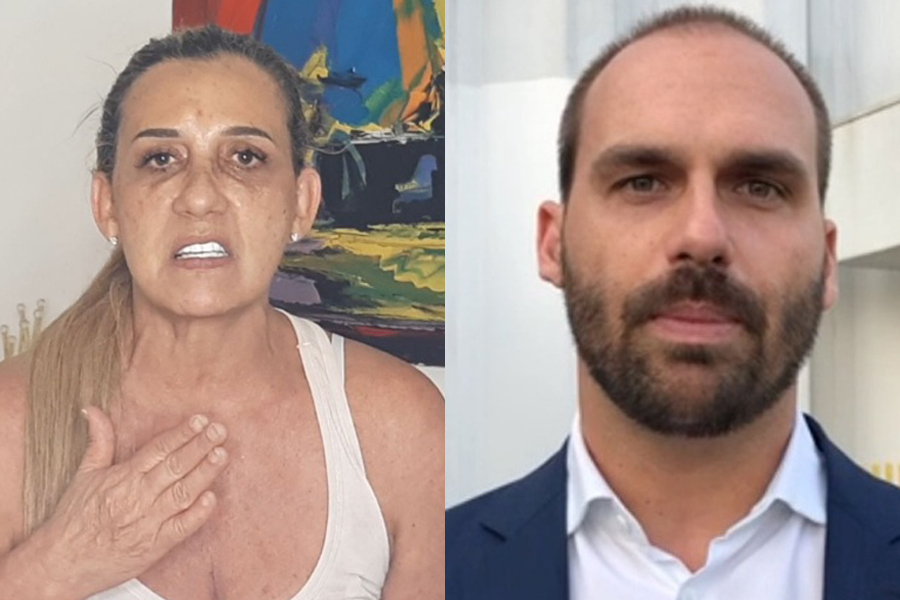 Rita Cadillac manda recado a Eduardo Bolsonaro: “Gosto de respeito”