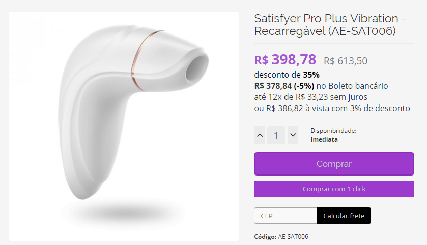 De R$ 613,50 por R$ 398,78 (35% de desconto)