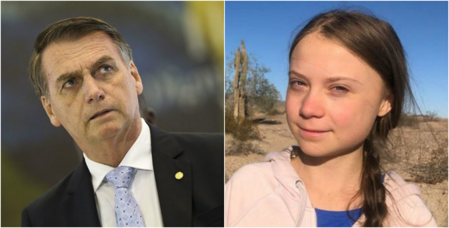 Jair Bolsonaro criticou Greta Thunberg em conversa com jornalistas