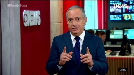 José Roberto Burnier, à frente do “Globo News em Ponto”