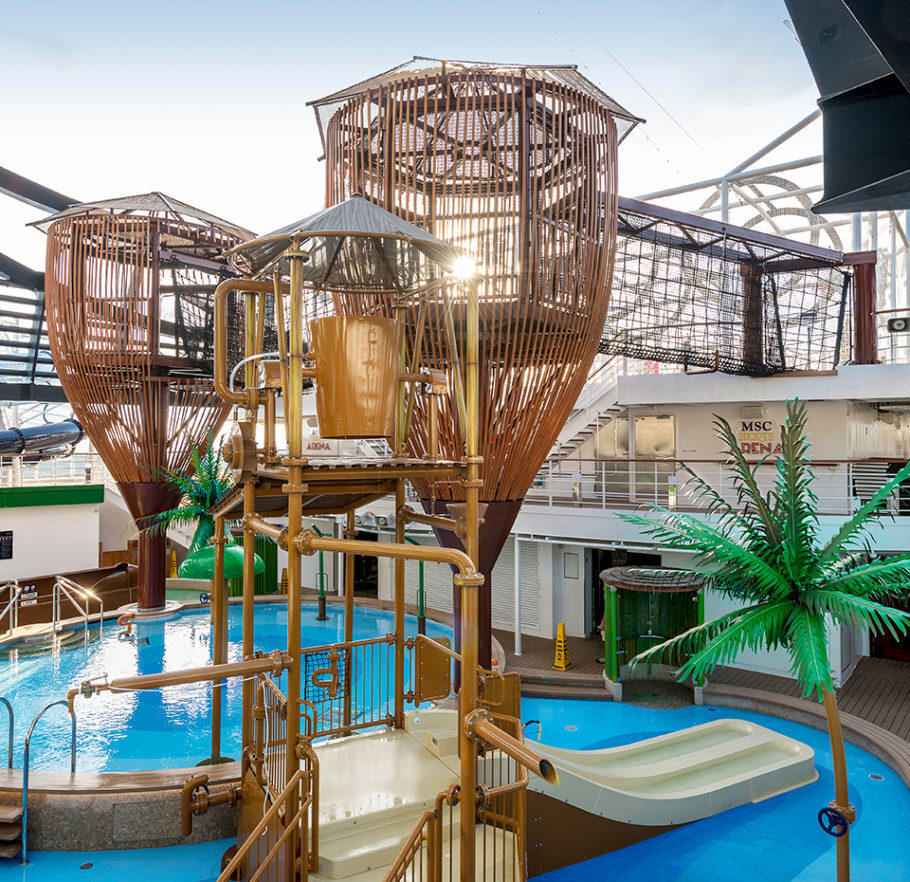 Parque aquático do MSC Seaview exclusivo para crianças
