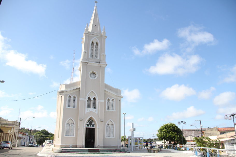  A igreja de Santo Antonio, que fica no alto de uma colina e oferece uma vista de Aracaju