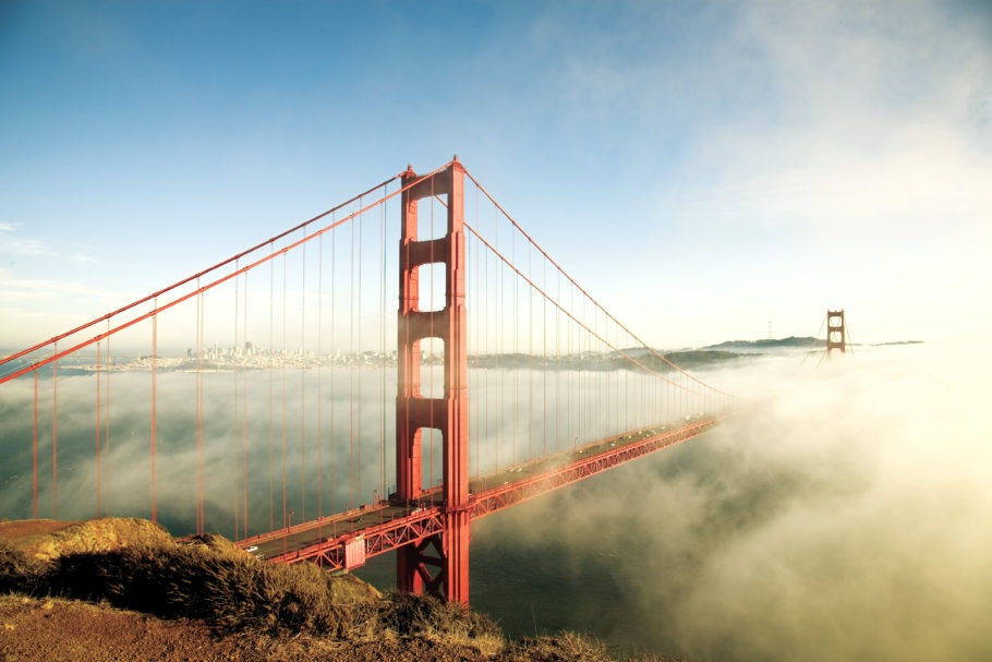 A Golden Gate não é vermelha, apesar de muitos acreditarem que sim