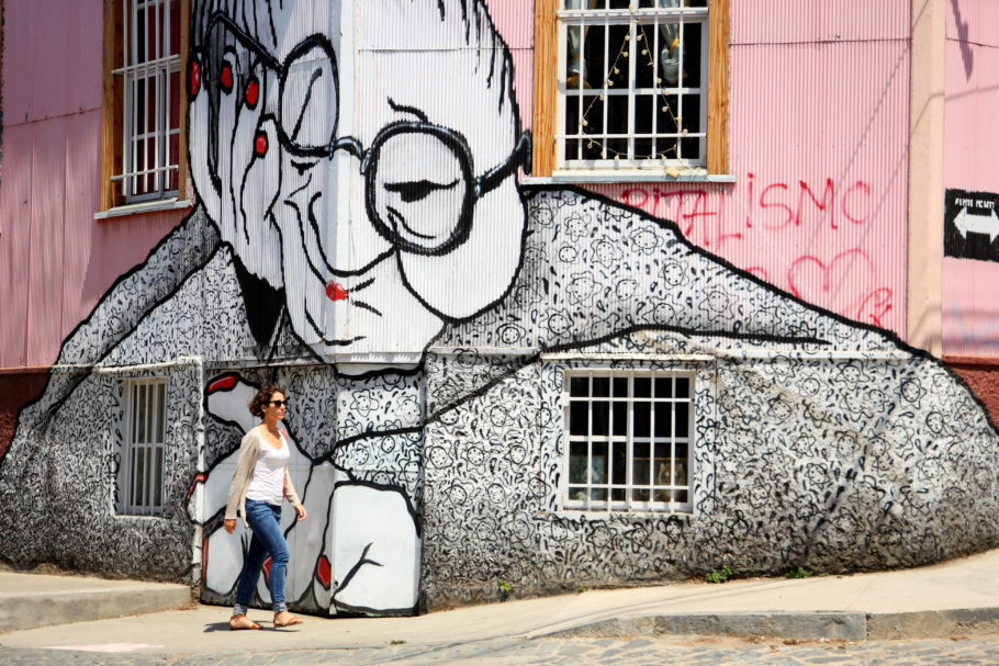Valparaíso tem grafites espalhados em cada canto da cidade