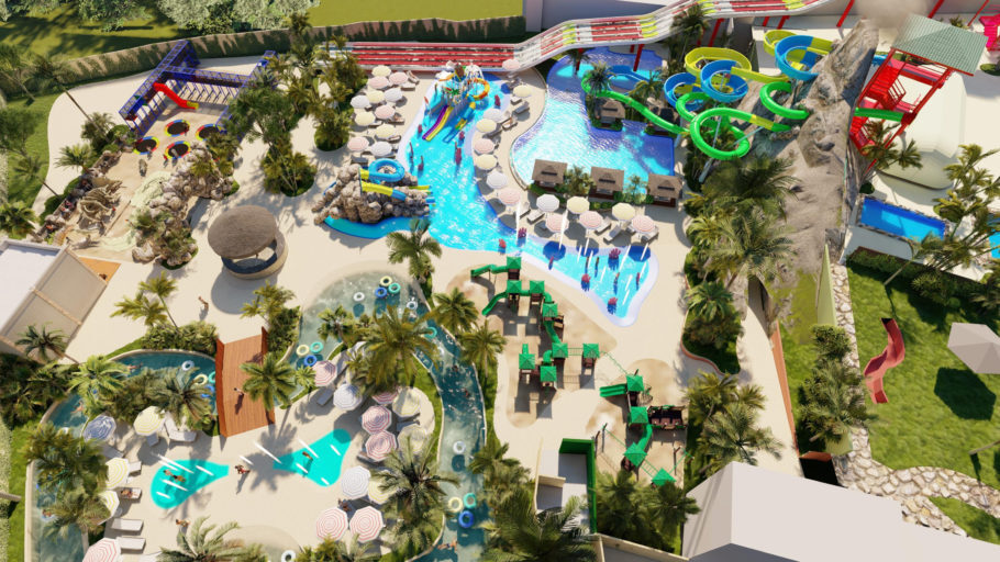 O parque aquático Blue Beach Thermas Park será entregue em duas fases; a primeira delas agora em março