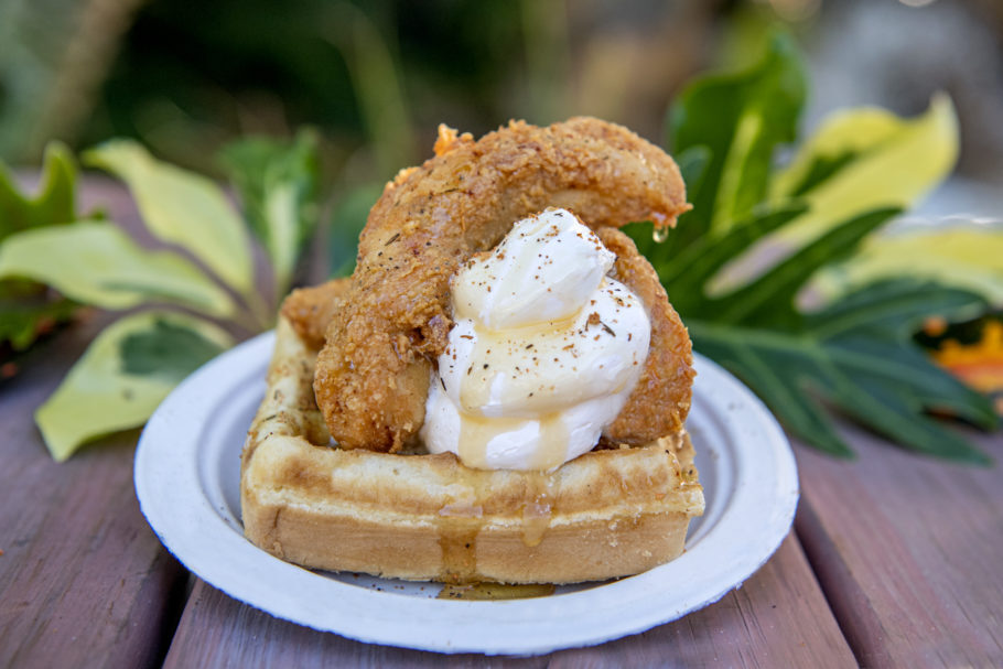 Uma das novidades dete ano do Seven Seas Food Festival é o waffle com frango
