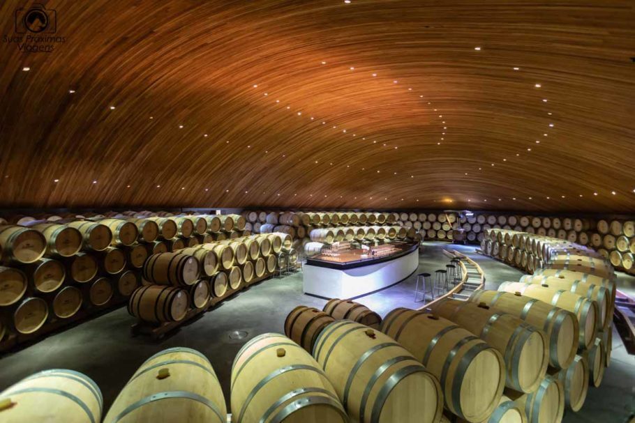 Sala de degustação de vinícola no Valle de Colchagua, Chile