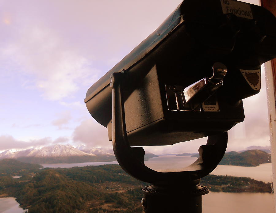 Observatório permite avistar as montanhas características da paisagem na Patagônia