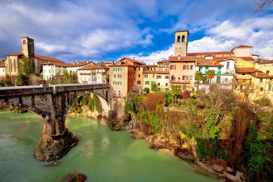 Ponte do Diabo, em Cividale del Friuli, cidade fundada pelo imperador romano Júlio Cesar