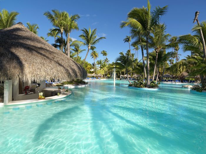  Piscina do Meliá Caribe Beach Resort, em Punta Cana, na República Dominicana