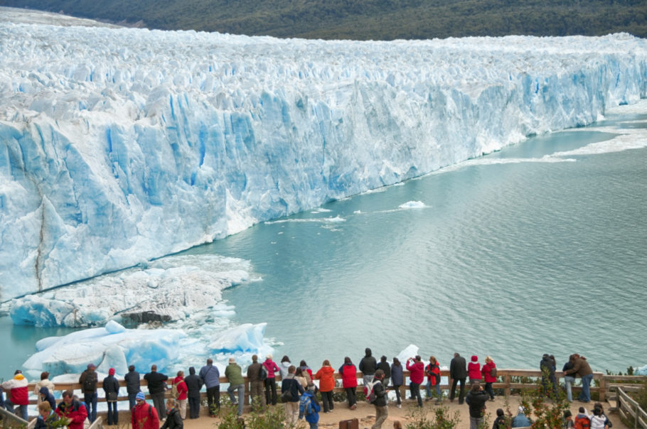 Vista do glaciar Perito Moreno, uma das atrações de El Calafate, na Patagônia argentina