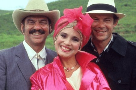 Lima Duarte, Regina Duarte e José Wilker em “Roque Santeiro”