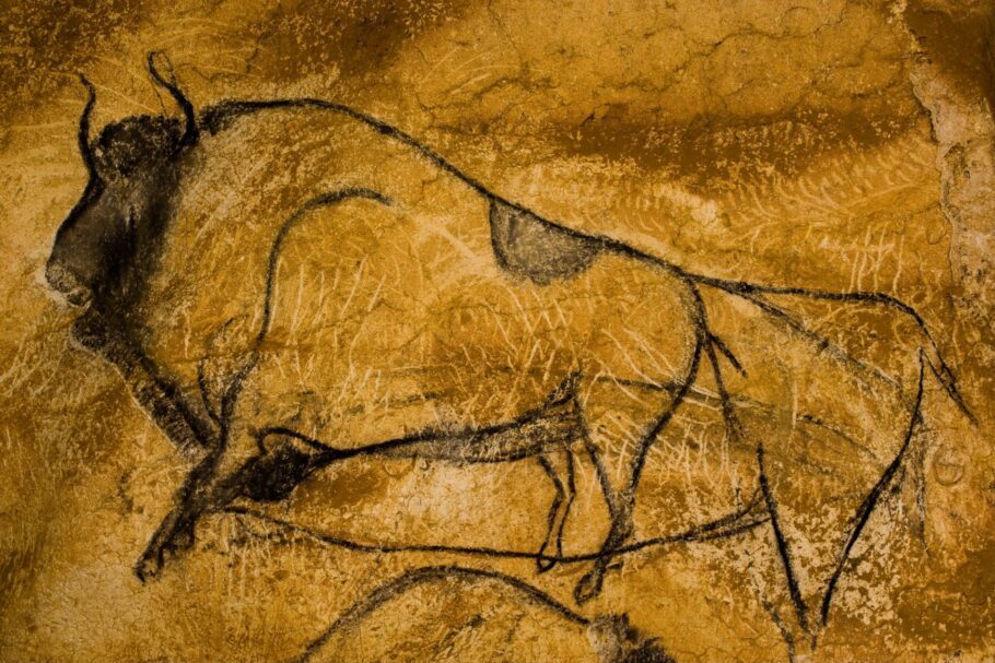  Pintura rupestre na caverna Chauvet, no sul da França