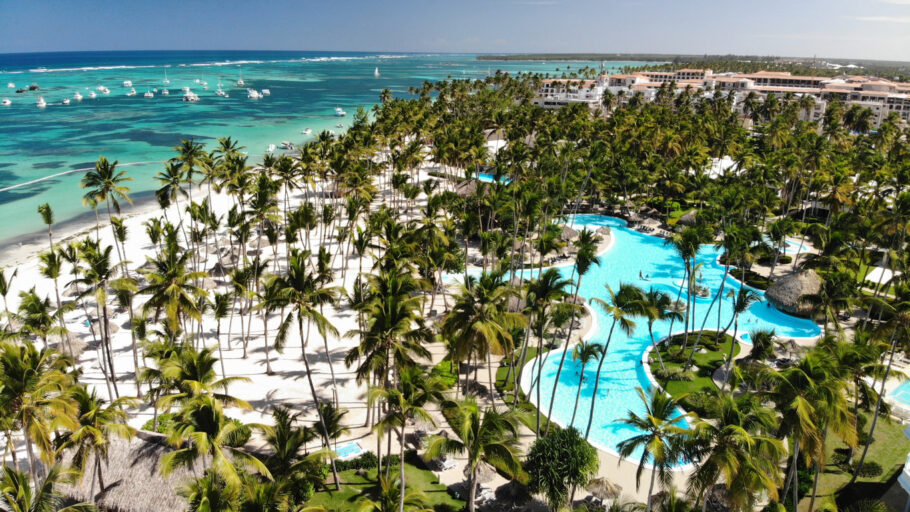 Vista de um dos resorts na praia do Bávaro, em Punta Cana, um dos destinos impediments no Caribe