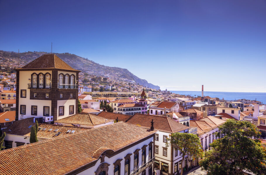 Vista do Centro antigo de Funchal, na Ilha da Madeira