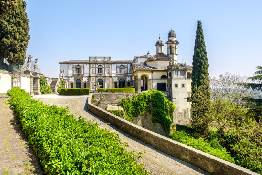 Villa Duodo, uma das atrações de Monselice, perto de Pádua, na região de Vêneto