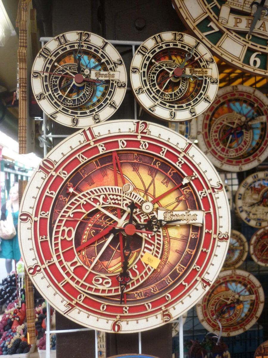 O relógio astronômico medievalda cidade de Praga, na República Tcheca
