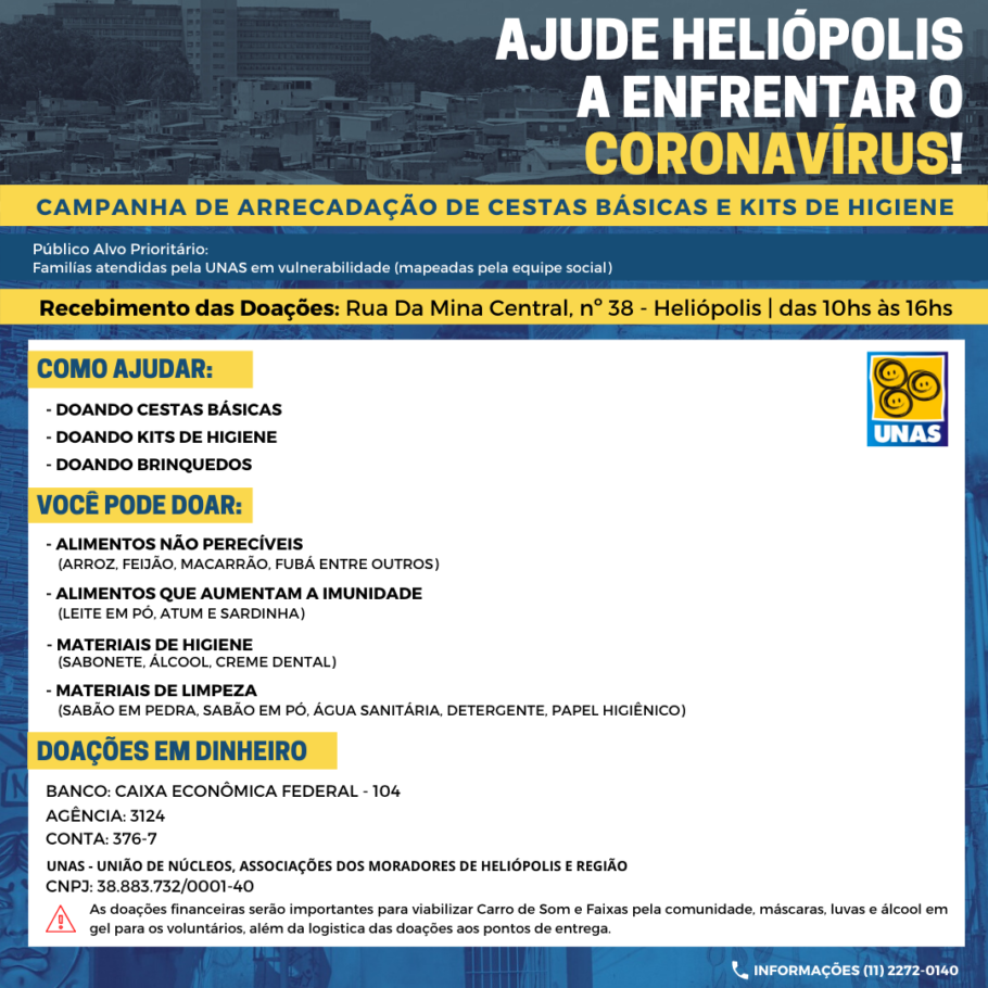 Heliópolis tem mais de 200 mil habitantes e está sofrendo muito com o coronavirus