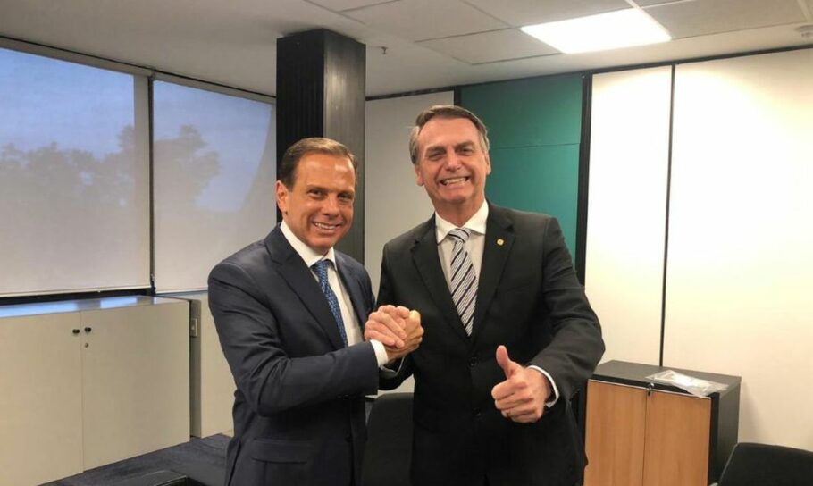 O governador eleito de São Paulo, João Doria, durante encontro com o presidente eleito Jair Bolsonaro, no CCBB, em Brasília. – Agência Brasil