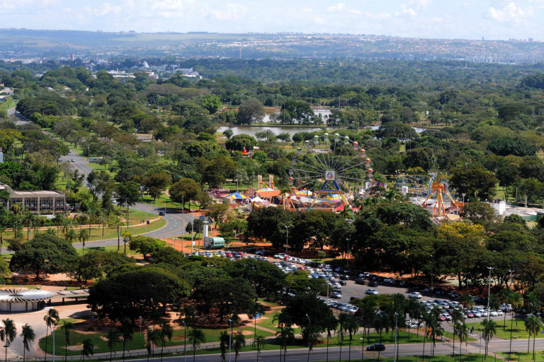 Vista panorâmica do Parque da Cidade Dona Sarah Kubitschek, em Brasília
