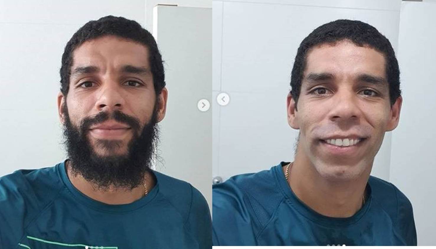 Wallace, jogador da seleção brasileira de vôlei, ficou bem diferente sem barba