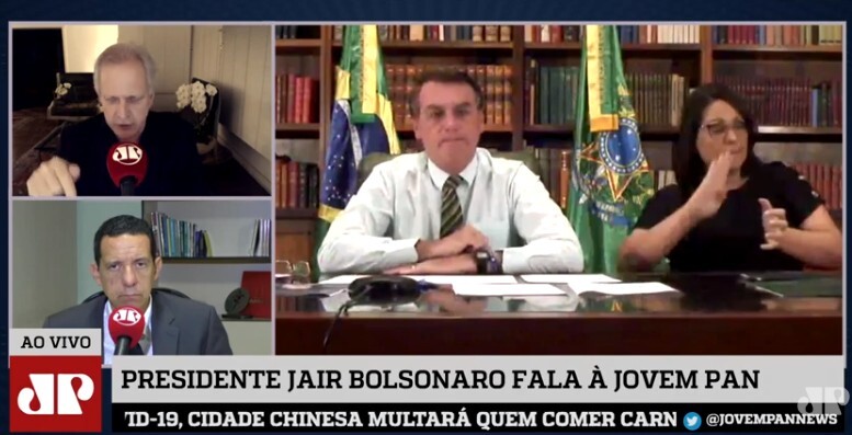  Bolsonaro em entrevista à rádio Jovem Pan