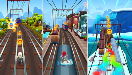 O jogo de aventura permite surfar por cima de metrôs e trens