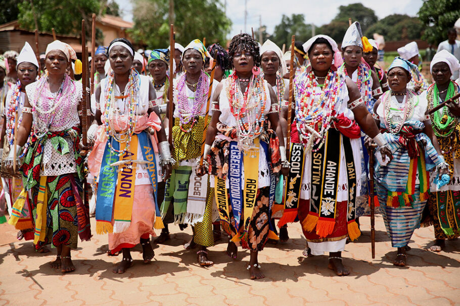 Sacerdotisas de Dan, em Abomé, no Benim, em ritual que só acontece a cada 24 anos