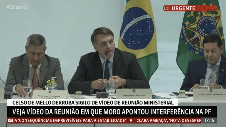 Reunião ministerial do dia 22 de abril aponta interferência de Bolsonaro na PF