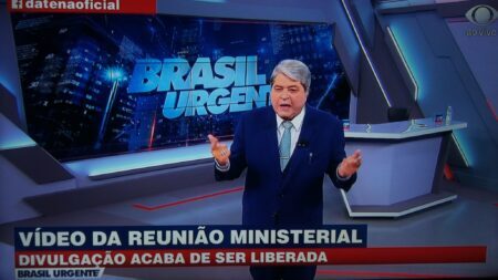 Datena voltou a falar da reunião ministerial no Brasil Urgente de sábado, 23