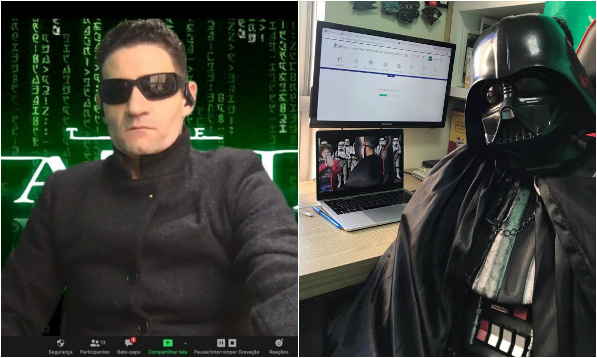 Professor se veste de personagens dos filmes Matrix e Star Wars