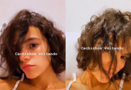 Bruna Marquezine abandona liso e mostra sua transição capilar